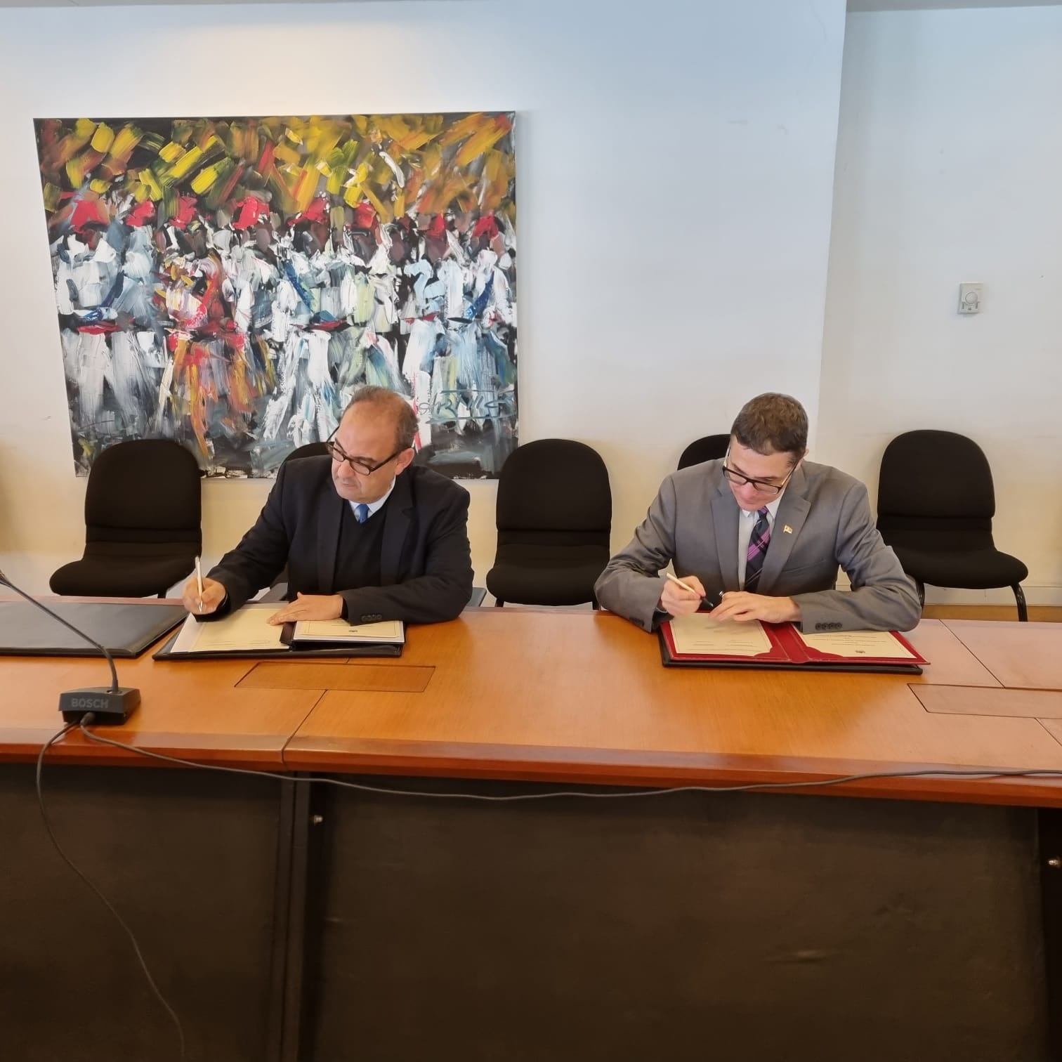 Rabat Ambassador Bauer signed an agreement with the National Library